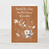 Snowy Warm Winter Blossoms Greeting Card Karte (Vorderseite)