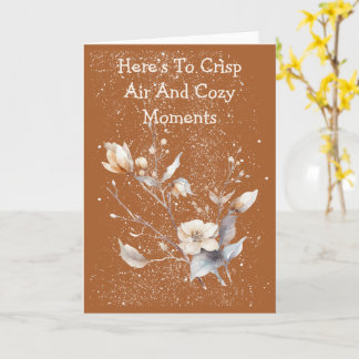 Snowy Warm Winter Blossoms Greeting Card Karte