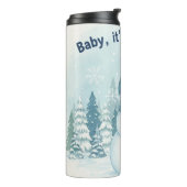 Snowy Watercolor Serenity Thermosbecher (Nach links gedreht)