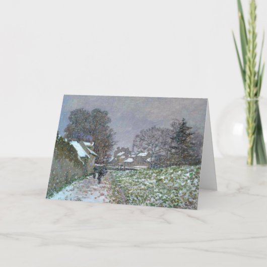 Snowy-Weg in Argenteuil Feiertagskarte (Vorderseite)