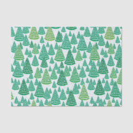 Snowy-Weihnachtsbaum-Muster Seidenpapier