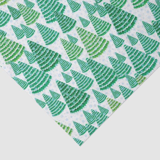 Snowy-Weihnachtsbaum-Muster Seidenpapier (Ausschnitt)