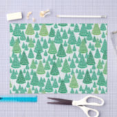 Snowy-Weihnachtsbaum-Muster Seidenpapier (Handwerk)