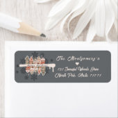 Snowy Weihnachtshäuser Schneeflocken Grau Rückkehr (Insitu)