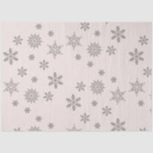 Snowy Weihnachtshäuser Schneeflocken Grau Seidenpapier (Vorderseite)