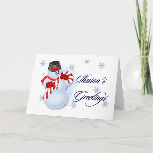 Snowy-Weihnachtskarte Feiertagskarte (Vorderseite)