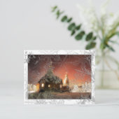 Snowy-Weihnachtspostkarte Feiertagspostkarte (Stehend Vorderseite)