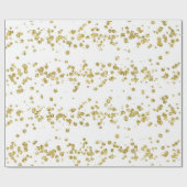 Snowy White Christmas Gold Glitzer Glam Holiday Geschenkpapier (Flach)