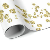 Snowy White Christmas Gold Glitzer Glam Holiday Geschenkpapier (Rolleneckpunkt)
