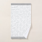 Snowy White Holiday Trees Badhandtuch Set (Handtuch)