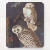 Snowy White Owls auf einer dunklen, Beängstigenden Mousepad (Vorne)