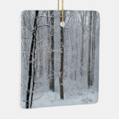 Snowy White Poplar Forest Keramikornament (Rechts)