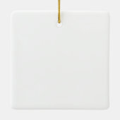 Snowy White Poplar Forest Keramikornament (Rückseite)