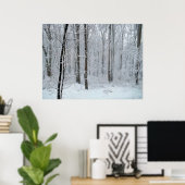 Snowy White Poplar Forest Poster (Heimbüro)