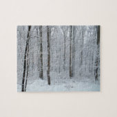 Snowy White Poplar Forest Puzzle (Horizontal)