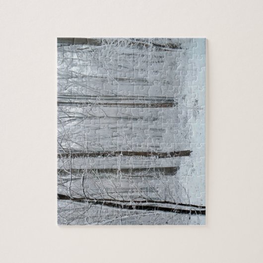 Snowy White Poplar Forest Puzzle (Vertikal)