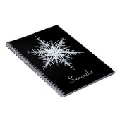 Snowy White Snowflake Notebook Notizblock (Rechte Seite)
