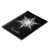Snowy White Snowflake Notebook Notizblock (Linke Seite)