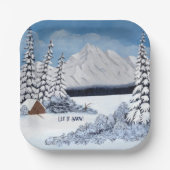 Snowy Winder Pappteller (Vorderseite)