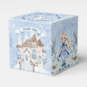 Snowy Winter Blonde Princess Birthday Geschenkschachtel (Vorderseite)