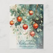 Snowy Winter Botanische und Ornamente Weihnachten (Vorderseite)