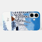 Snowy Winter Bright Apple iPhone Case (Rückseite (Horizontal))