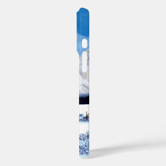 Snowy Winter Bright Apple iPhone Case (Rückseite / Links)