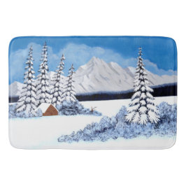 Snowy Winter Bright Badematte