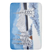 Snowy Winter Bright Badematte (Vorderseite Vertikal)