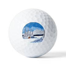 Snowy Winter Bright Golf Ball