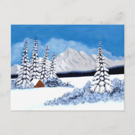 Snowy Winter Bright Postcard Postkarte