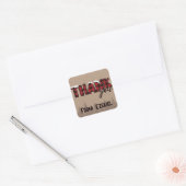 Snowy Winter Buffalo Kariert Geburtstag Danke Quadratischer Aufkleber (Umschlag)