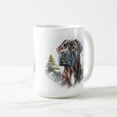SNOWY WINTER CANE CORSO HUNDE GESICHT KAFFEETASSE (VorderseiteRechts)