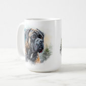 SNOWY WINTER CANE CORSO HUNDE GESICHT KAFFEETASSE (Vorderseite Links)