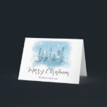 Snowy Winter Christmas Gruß Feiertagskarte<br><div class="desc">Snowy Winter Weihnachten Grußkarte mit veränderlichem Text - Sie können Ihren Familiennamen und Jahr und Weihnachten Nachricht in der Karte hinzufügen.</div>