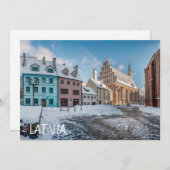 Snowy winter city centre in Riga, Lettland (Vorne/Hinten)