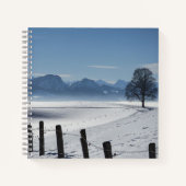 Snowy Winter Countryside Landscape Notizblock (Vorderseite)