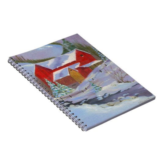 Snowy Winter Day Notebook Notizblock (Rechte Seite)