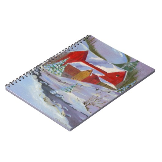 Snowy Winter Day Notebook Notizblock (Linke Seite)