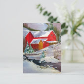 Snowy Winter Day Postcard Postkarte (Stehend Vorderseite)