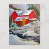 Snowy Winter Day Postcard Postkarte (Vorderseite)