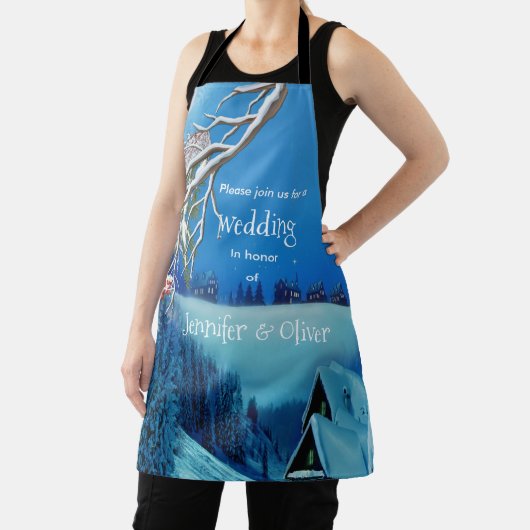 Snowy Winter Fantasy All in One Wedite Einladung Schürze (InSitu)