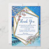 Snowy Winter Fantasy Danke Karte (Vorderseite)