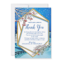 Snowy Winter Fantasy Danke Karte