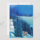 Snowy Winter Fantasy Einladung (Rückseite)