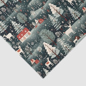 Snowy Winter Farmhouse Seidenpapier (Ausschnitt)