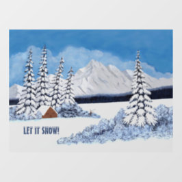 Snowy Winter Fensteraufkleber