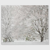 Snowy Winter Forest Geschenkpapier (Flach)