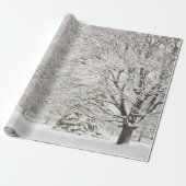 Snowy Winter Forest Geschenkpapier (Ungerollt)