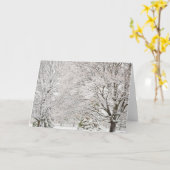 Snowy Winter Forest Karte (Gelbe Blume)